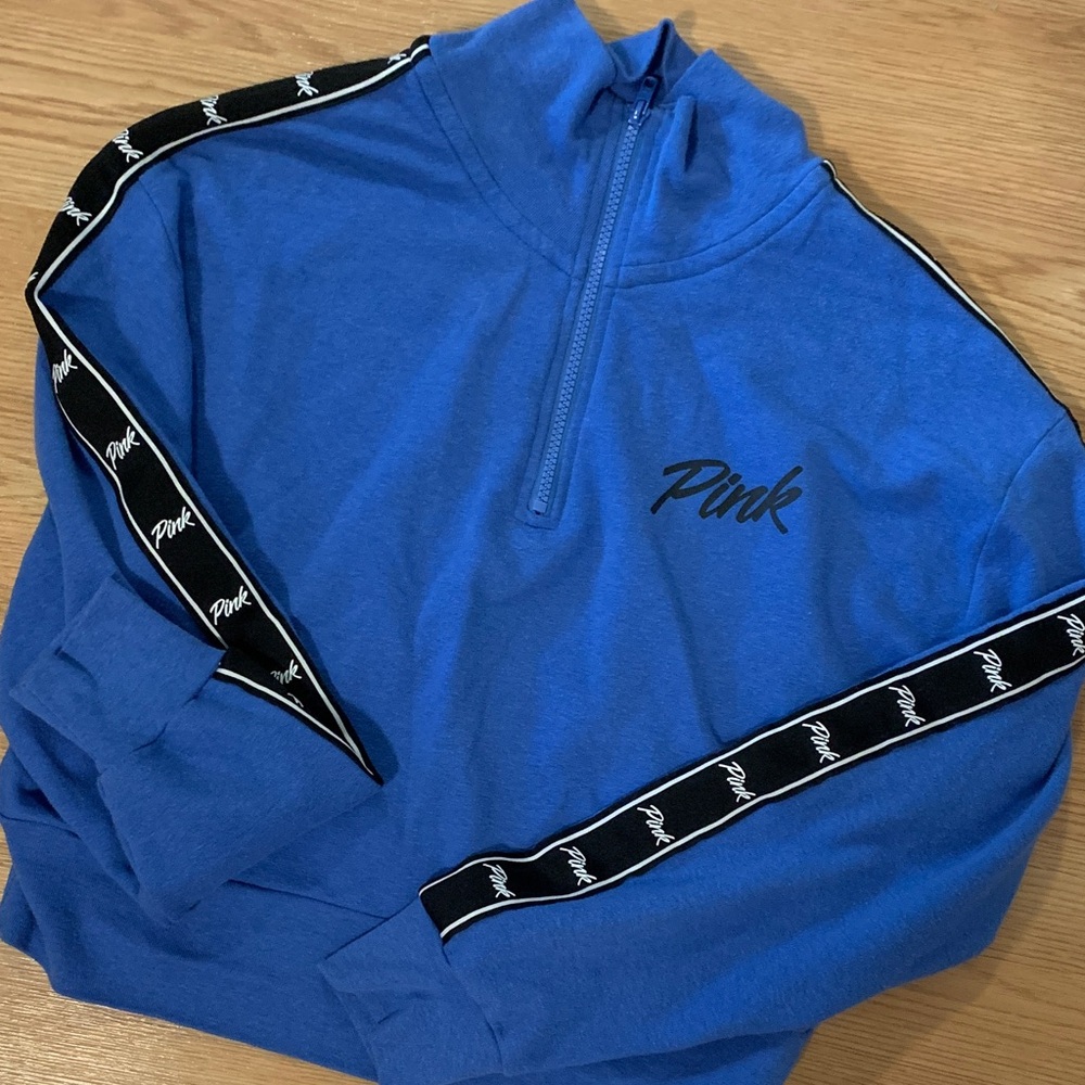 PINK Victoria's Secret Blue half zip